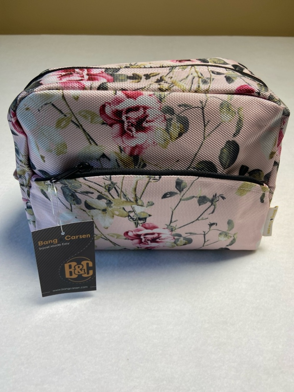 Bang & Carsen Pink Floral‎ Travel Cosmetic Bag NWT